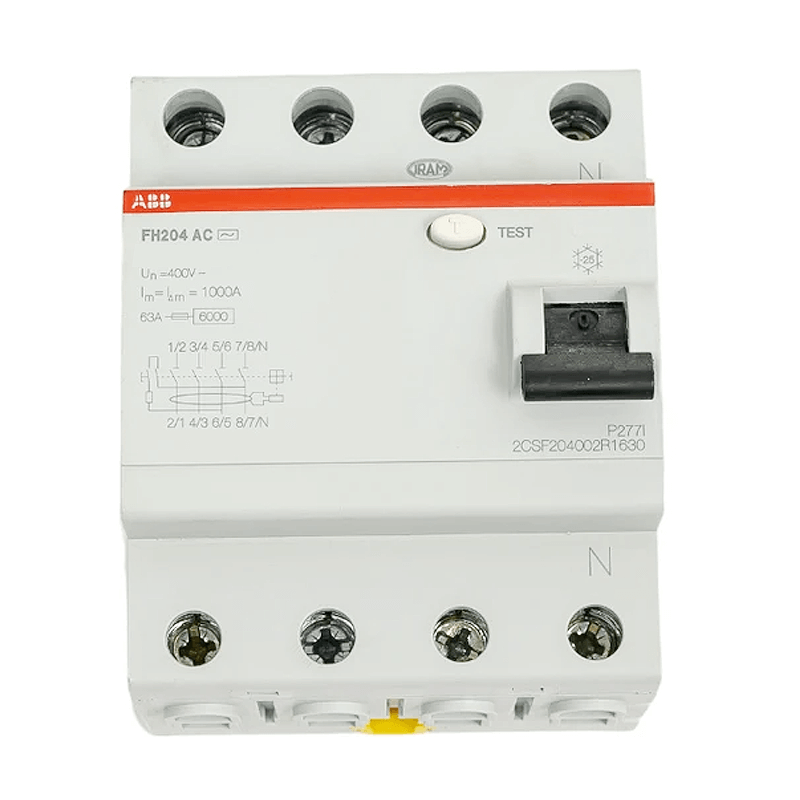 เบรคเกอร์กันไฟดูด 63 แอมป์ 4 โพล ABB RCCB FH204 AC-63/0.03 (Type AC)